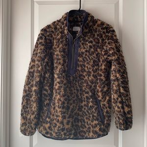 Leopard print fleece